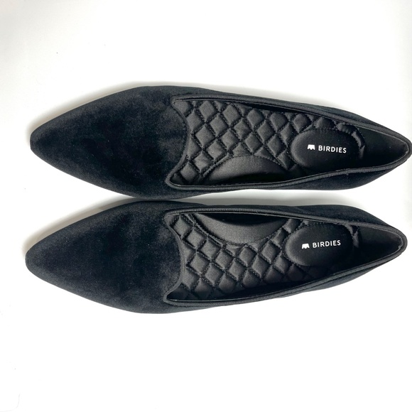 Birdies The Sparrow Pointy Loafer in Black Velvet 7.5 Black Velvet Loafers - Picture 8 of 13